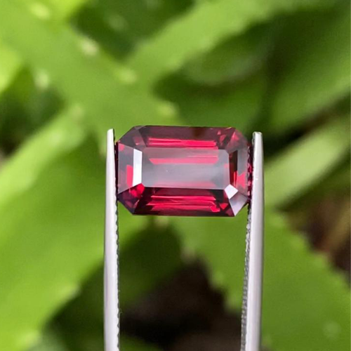 Rhodolite Garnet 6 CT | Shape Loupe Clean Emerald Cut